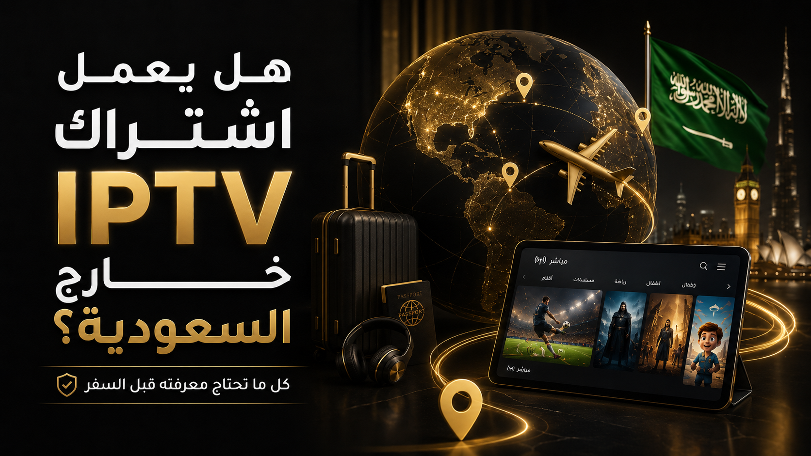 هل يعمل اشتراك IPTV خارج السعودية؟ ما يجب معرفته في حالة السفر