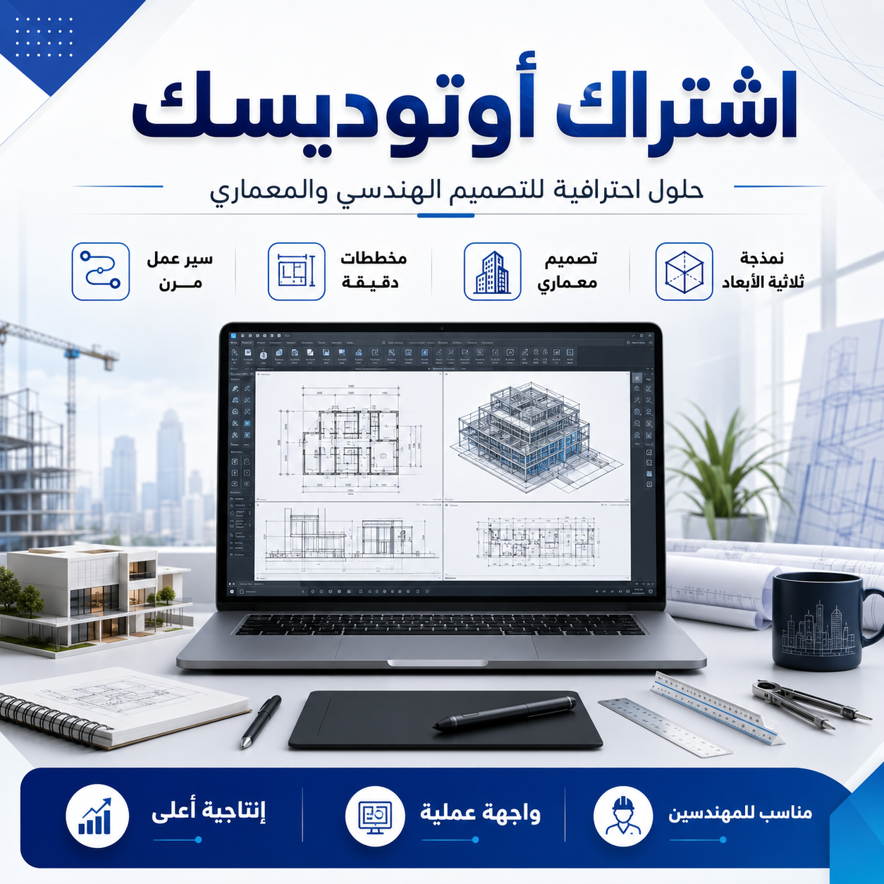 اشتراك أوتوديسك لبرامج التصميم والهندسة