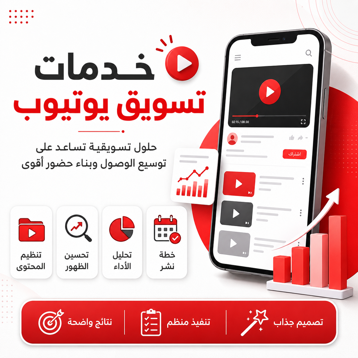 خدمات تسويق يوتيوب لإدارة القناة وتطوير المحتوى