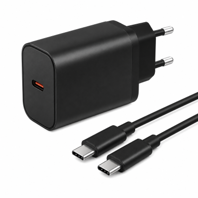 شاحن سريع USB-C بقدرة 65 واط مع كيبل Type-C  - إلكترونيات 