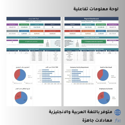 نظام الرواتب السعودي المتكامل (Saudi Payroll Template)
